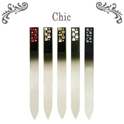 crystal glass nail files with crystals