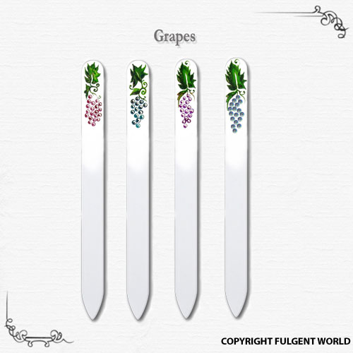 decorated crystal glass nail files